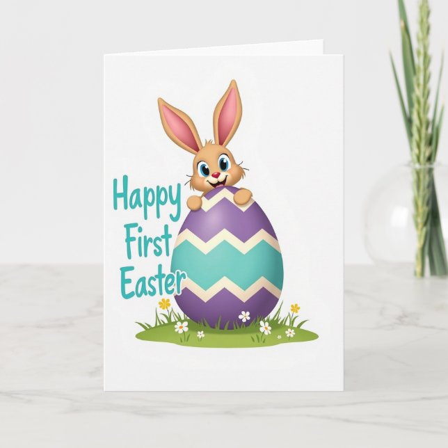 First Easter Bunny Egg Card (Front)