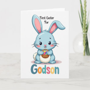 First Easter Godson Cute Card