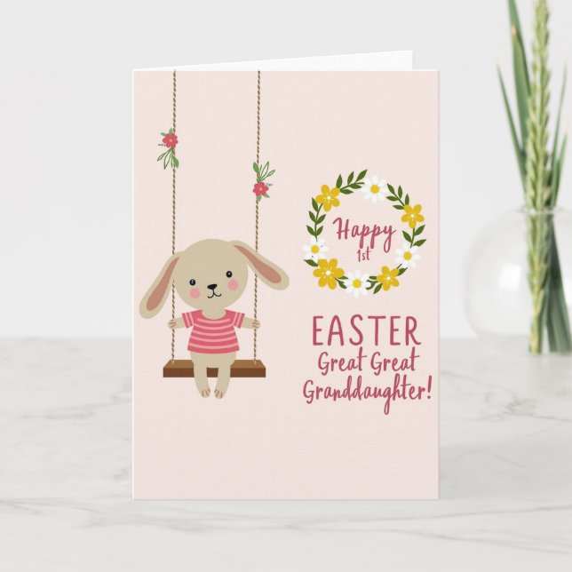 First Easter Great Granddaughter Card (Front)