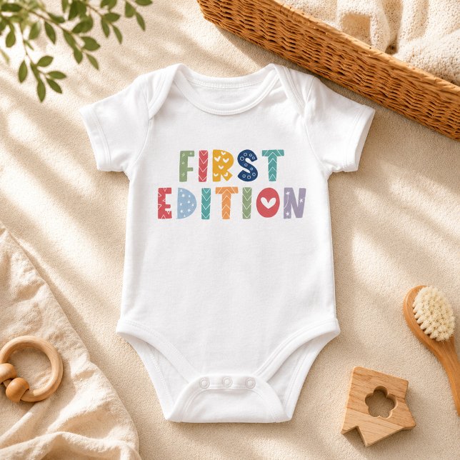 First Edition Funny Newborn Outfit for First Baby Bodysuit (Creator Uploaded)