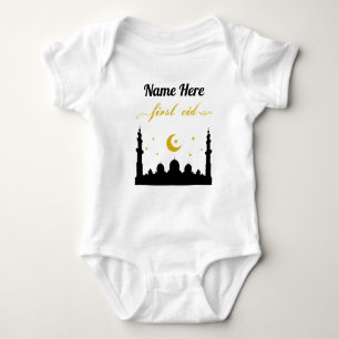 First Eid Custom Name Baby Bodysuit