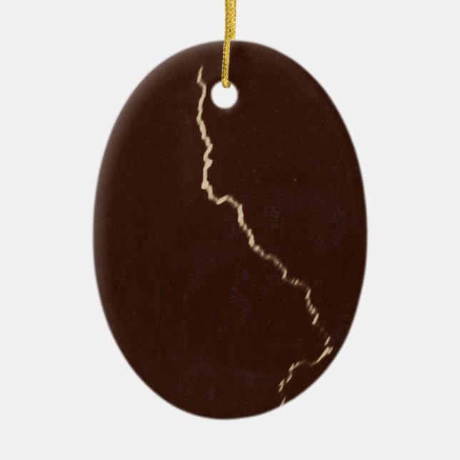 First ever photograph of lightning bolt - 1886 ceramic tree decoration (Front)
