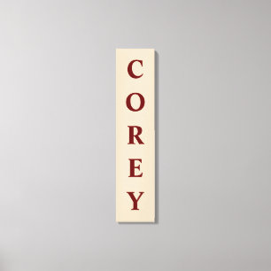 First/Family/Last Name Canvas Print