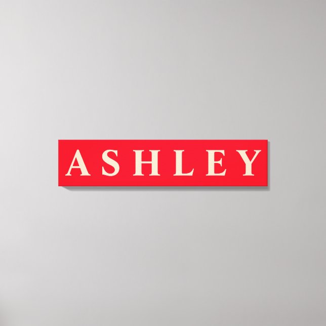 First/Family/Last Name Canvas Print (Front)
