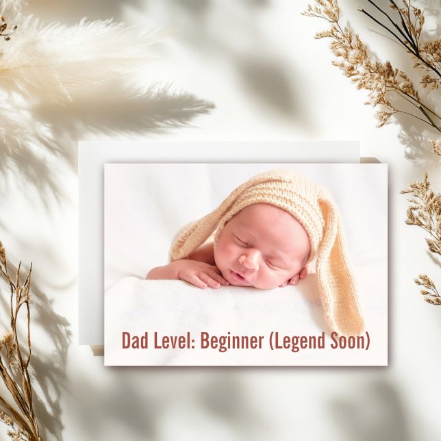 First Father’s Day Baby Sentimental Message Custom Card (Creator Uploaded)