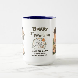 First Father’s Day Daddy est 2026 Anime Style Mug