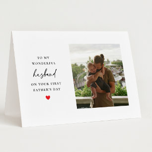 First Father’s Day from Wife Photo Greeting Card