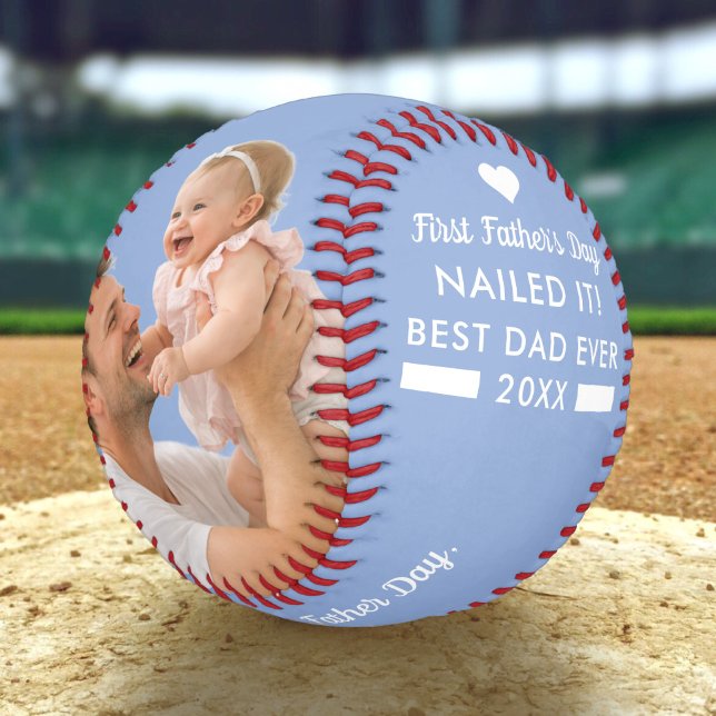 First Father’s Day Nailed It Keepsake Customisable Baseball (Creator Uploaded)