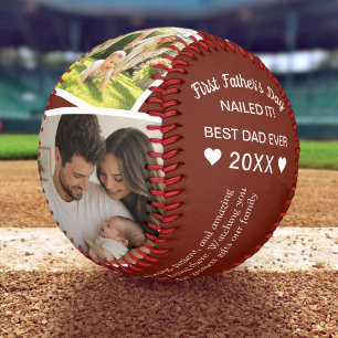 First Father’s Day Nailed It Personalised Photo Baseball