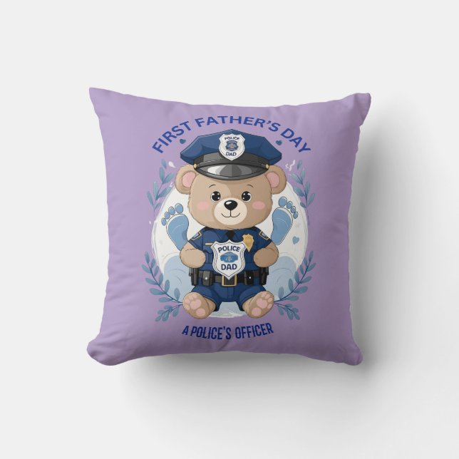 First Father’s Day Throw Pillow (Front)