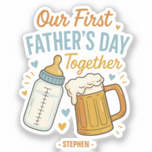 First Father’s Day Together – Beer & Baby Bottle