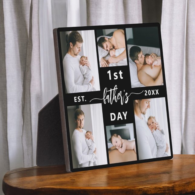 First Father's Day 6 Photo Collage Plaque (Creator Uploaded)