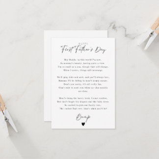 First Father's Day: Baby Bump Poem Print Gift