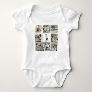 First Father's Day – Baby Footprints & Pink Hearts Bodysuit