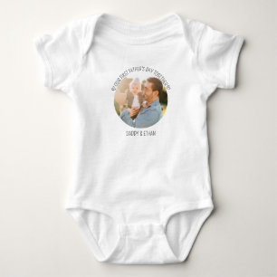 First Father's Day Baby Photo and Name Bodysuit