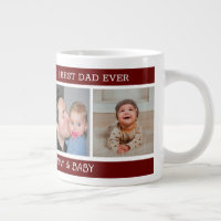 First Father's Day Best Dad Ever 4 Photo Maroon