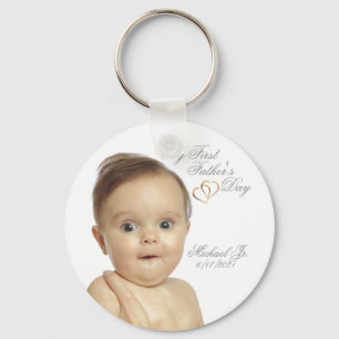 First Fathers Day Button Keychain – Customise It