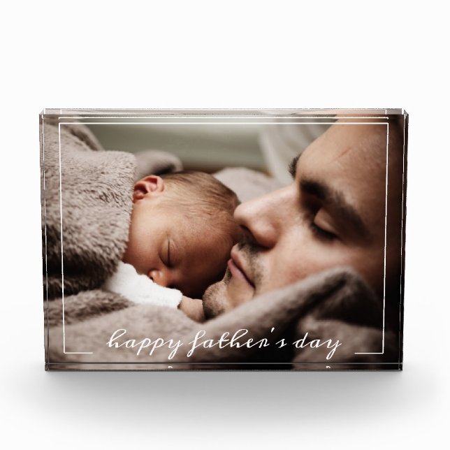 First Father's Day Custom Newborn Photo (Front)