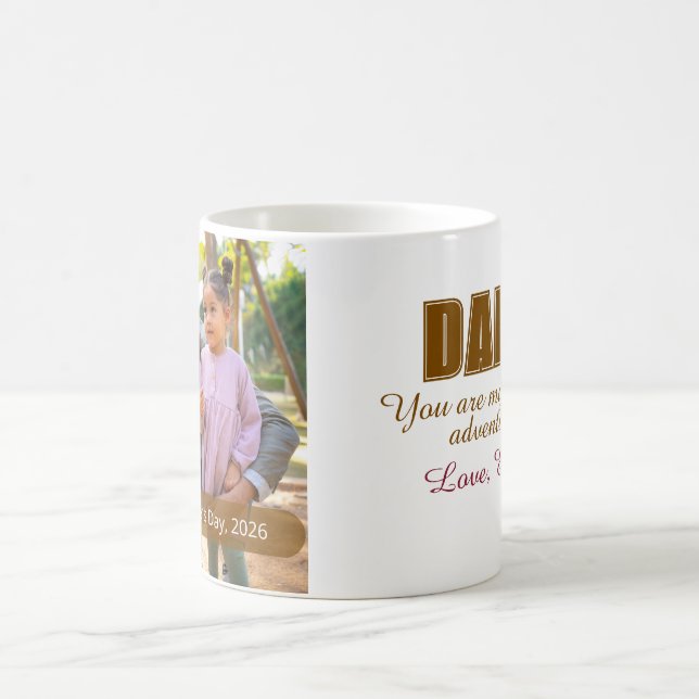 First Fathers Day Custom Photo Dada Milestone Coffee Mug (Center)