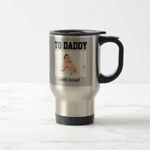 First Father's Day - Custom Photo/Year Travel Mug