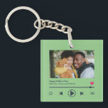 First Father's Day Dad Custom Photo Music Player Key Ring<br><div class="desc">Personalised Father's Day gift for your dad to celebrate Father's Day. Whether it's for a new dad, stepdad, old and classic dad, or dad-to-be, the custom text function will get you covered. You can change the text to your desired wording and upload your own custom photo. Get something memorable and...</div>