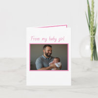 first. father's day daughter Folded Greeting Ca.rd