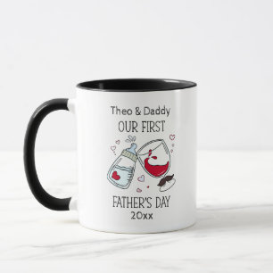 First Father's day Funny Baby Boy New Dad Mug