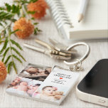 First Father's Day Gift | Cute Photo Collage Key Ring<br><div class="desc">Create your very own special first fathers day gift with this cute modern photo collage keychain. Featuring 3 square photographs,  the text 'Happy 1st Father's Day',  a we love you lots message and name/s. Makes a wonderful keepsake gift for new dads and grandpas on Fathers day,  birthdays or christmas.</div>