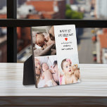First Father's Day Gift | Cute Photo Collage  Plaque<br><div class="desc">Create your very own special first fathers day gift with this cute modern photo plaque. Featuring 3 square photographs,  the text 'Happy 1st Father's Day',  a we love you lots message and name/s. Makes a wonderful keepsake gift for new dads and grandpas on Fathers day,  birthdays or christmas.</div>