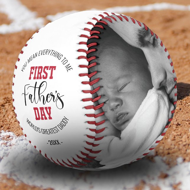 First Fathers Day Gift Photo Baseball (Creator Uploaded)