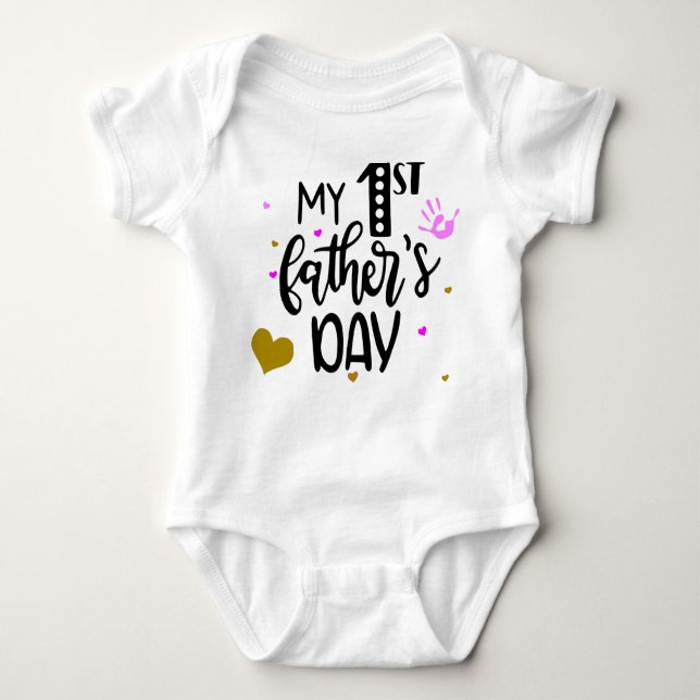 First Father's Day --->Girl Bodysuit (Front)