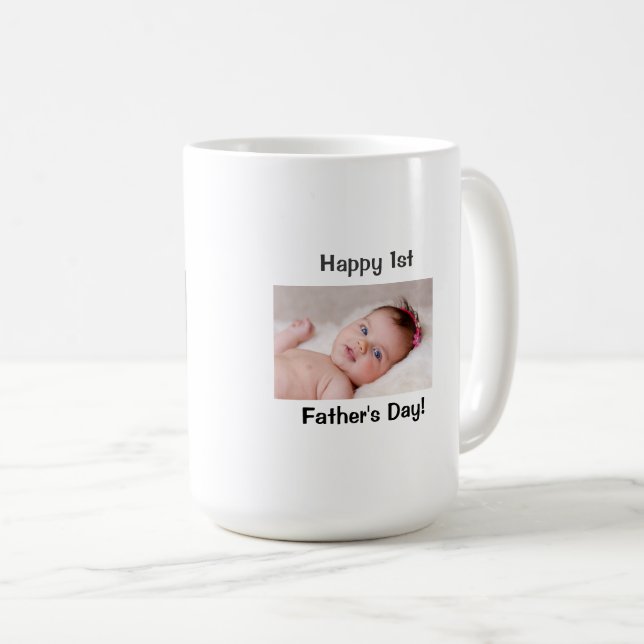 First Father's Day Mug with Custom Photo (Front Right)