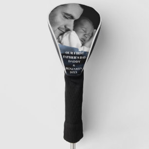 First Father's Day Personalise Photo  Golf Head Cover