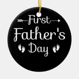 First Father's Day Personalised 1st Fathers Day Ceramic Tree Decoration