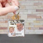 First Fathers Day Photo Best Grandad Ever Key Ring<br><div class="desc">First Fathers Day photo keychain for the Best Grandad Ever. You can add your favourite photo (which is displayed in square / instagram format) and you can also edit all of the wording, if you wish. It currently reads "happy 1st father's day .. best grandad ever" which you can keep...</div>