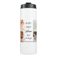 First Father's Day Photo Collage | Thermal Tumbler
