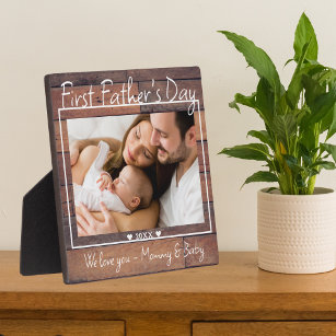 First Father's Day Photo Display Pallet Wood Plaque