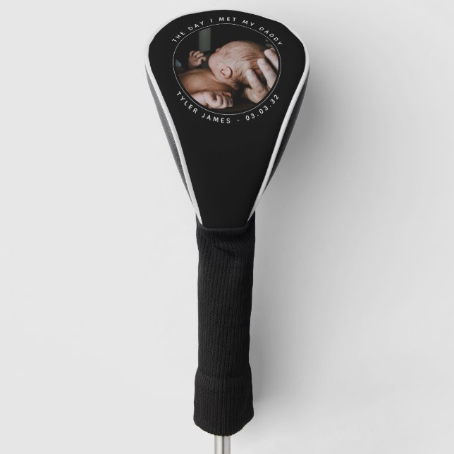First Father's Day Photo Golf Head Cover (Front)