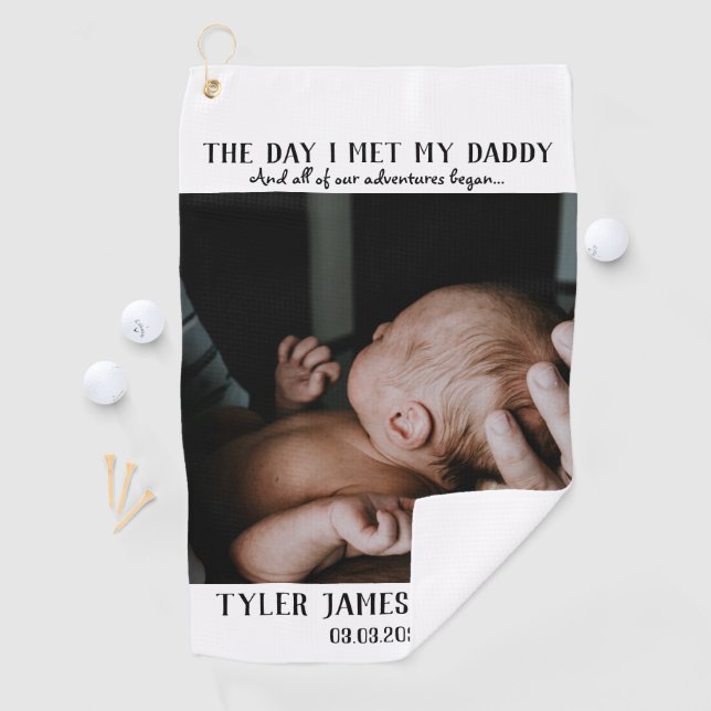 First Father's Day Photo  Golf Towel (InSitu)