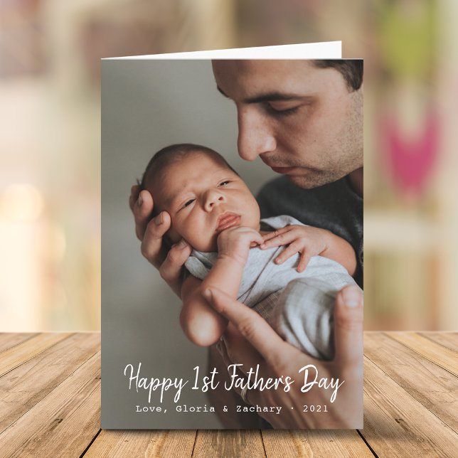 First Father's Day Photo Greeting Card (Creator Uploaded)