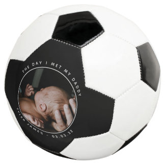 First Father's Day Photo Soccer Ball