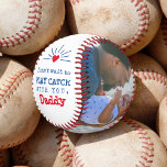 First Father's Day Play Catch Baseball<br><div class="desc">Looking for a unique and personalised Father's Day gift for the baseball fan in your life? Look no further than this custom baseball! This baseball is fully customisable with your own photos for a beautiful first Father's Day gift to remember! A custom baseball, personalised with a photo of dad and...</div>