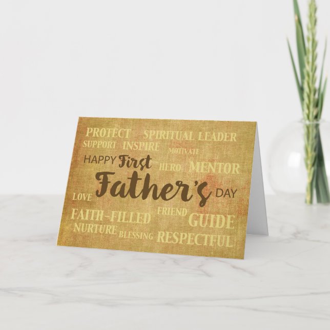 First Father's Day Qualities Card (Front)