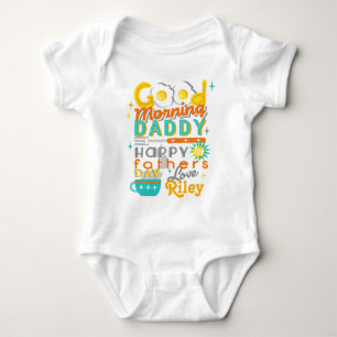 First Fathers day Retro Baby Shirt w Eggs