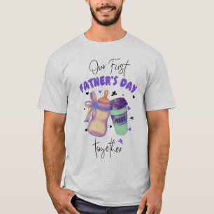 First Father's Day Together Matching outfit/Purple T-Shirt