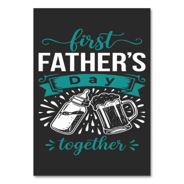 First Father's Day Together Table Number (Front)