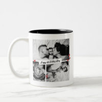 First Father's Day Vintage B&W Baby Photo Collage