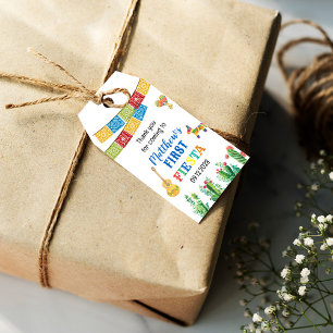 First Fiesta Birthday Party Favour Tag, Boy Gift T Gift Tags