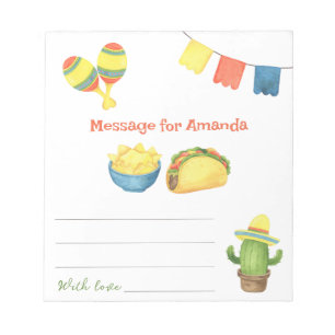 First Fiesta Birthday Time Capsule Message Notepad