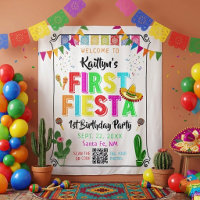 First Fiesta Mexican 1st Birthday Party Backdrop